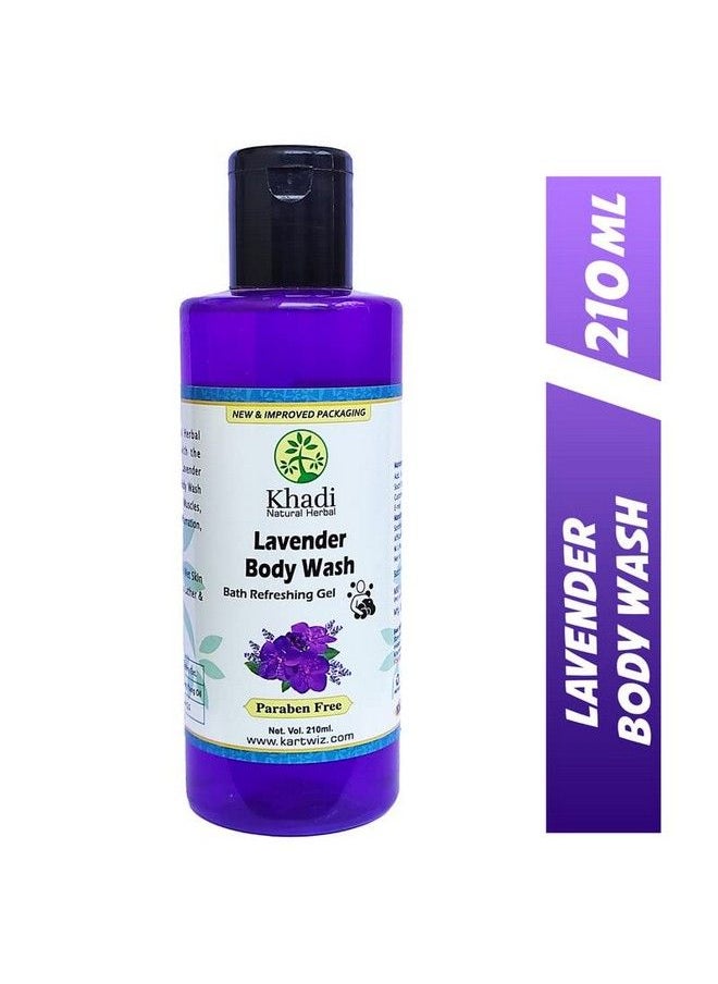 Khadi Natural Herbal - Lavender Body Washbath Refreshing Shower Gel 210Ml Pack Of 2 - Image 1