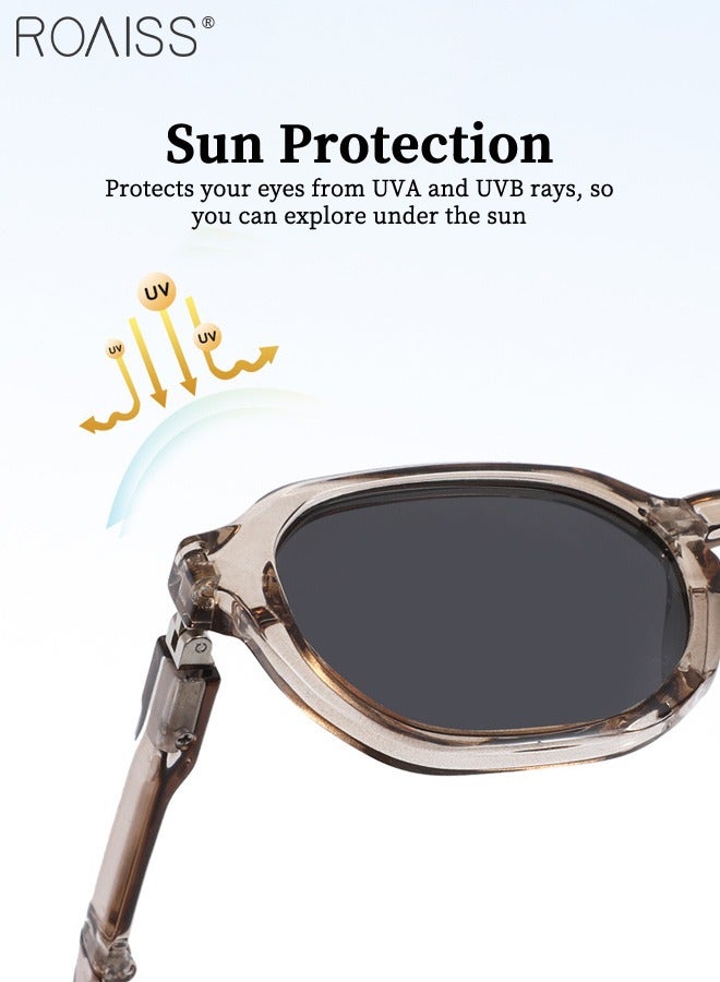 رويس نظارات شمسية دائرية مستقطبة للأطفال، حماية من الأشعة فوق البنفسجية 400، نظارات شمسية لطيفة لقضاء العطلات على الشاطئ، عدسات عالية الدقة، نظارات شمسية قابلة للطي مع صندوق محمول صغير للأولاد والبنات والأطفال من سن 3 إلى 12 عامًا - Image 5