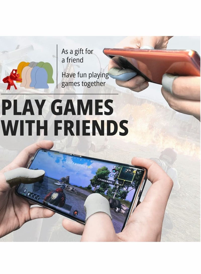Gaming Finger Sleeves, Mobile Phone Gaming Finger Sleeves for PUBG Breathable Fingertips Sweatproof Anti-Slip Fingertip Cover Thumb Gloves,for All Touchscreen Devices,10 Piece - Image 3