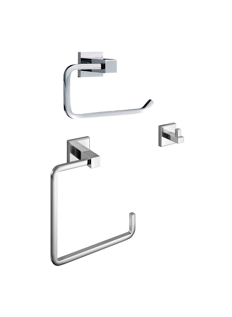 Loquat Stainless Steel Simple Towel Ring Set of 3