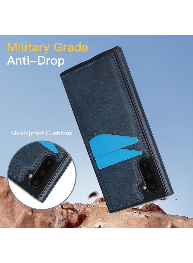 اس-توب جراب لهاتف Samsung Galaxy Note10 مصنوع من جلد الليتشي مع فتحات للبطاقات - Image 3