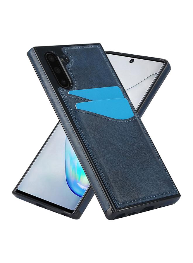 اس-توب جراب لهاتف Samsung Galaxy Note10 مصنوع من جلد الليتشي مع فتحات للبطاقات - Image 2