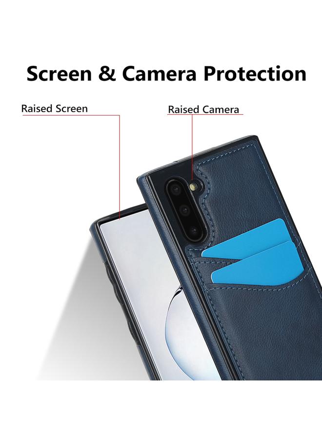 اس-توب جراب لهاتف Samsung Galaxy Note10 مصنوع من جلد الليتشي مع فتحات للبطاقات - Image 5