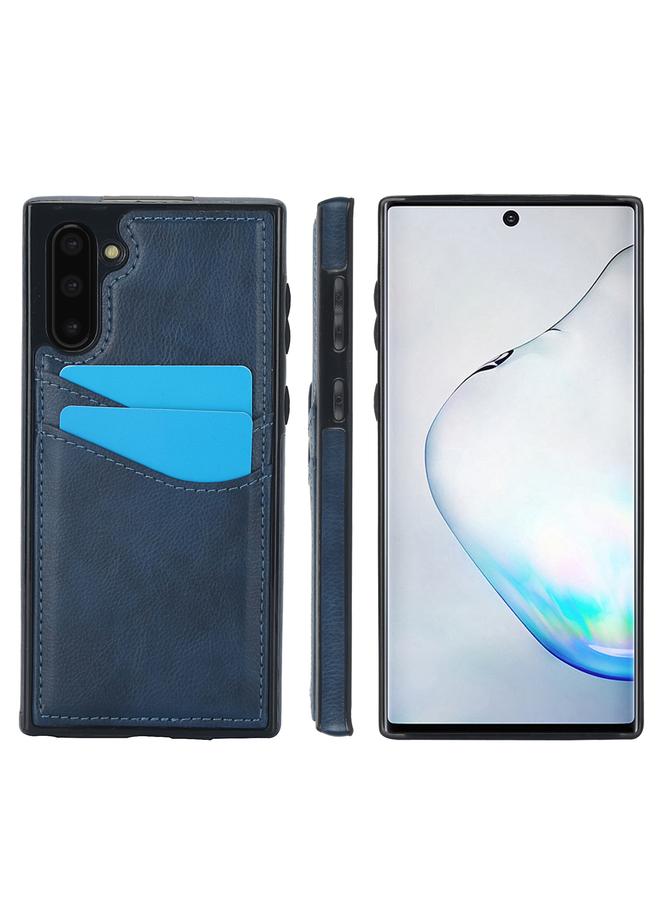 اس-توب جراب لهاتف Samsung Galaxy Note10 مصنوع من جلد الليتشي مع فتحات للبطاقات - Image 1
