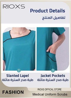 RIOXS Unisex Medical Uniform Scrubs, Women And Men Scrubs Set, Medical Scrubs Short Sleeve Top And Pants, Medical Uniform Scrub Set For Nurses/ Dental Assistants/ Students/ Doctors And Hospital Workers  - Image 4