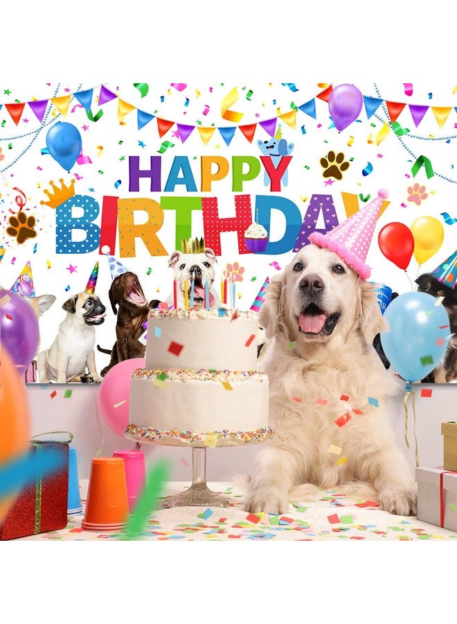 Tatuo Dog Happy Birthday Backdrop Banner - Puppy Photography Background - Cartoon Photo Backdrop for Pet Party Supplies and Dog Owner Celebrations - Image 4