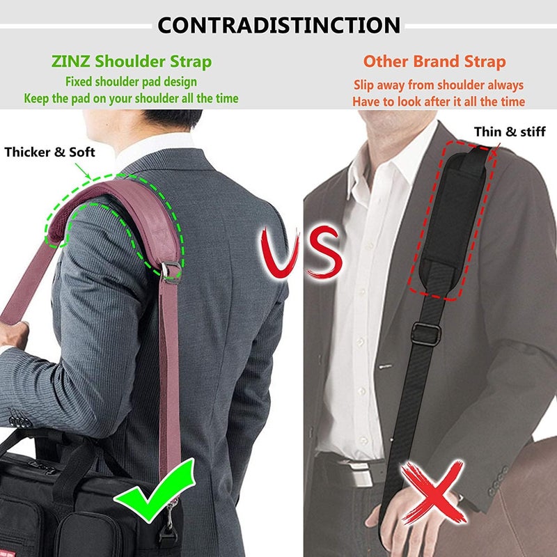 ZINZ Shoulder Strap, 79" Padded Adjustable Shoulder Bag Straps Replacement for Bags with D-Ring - Image 4