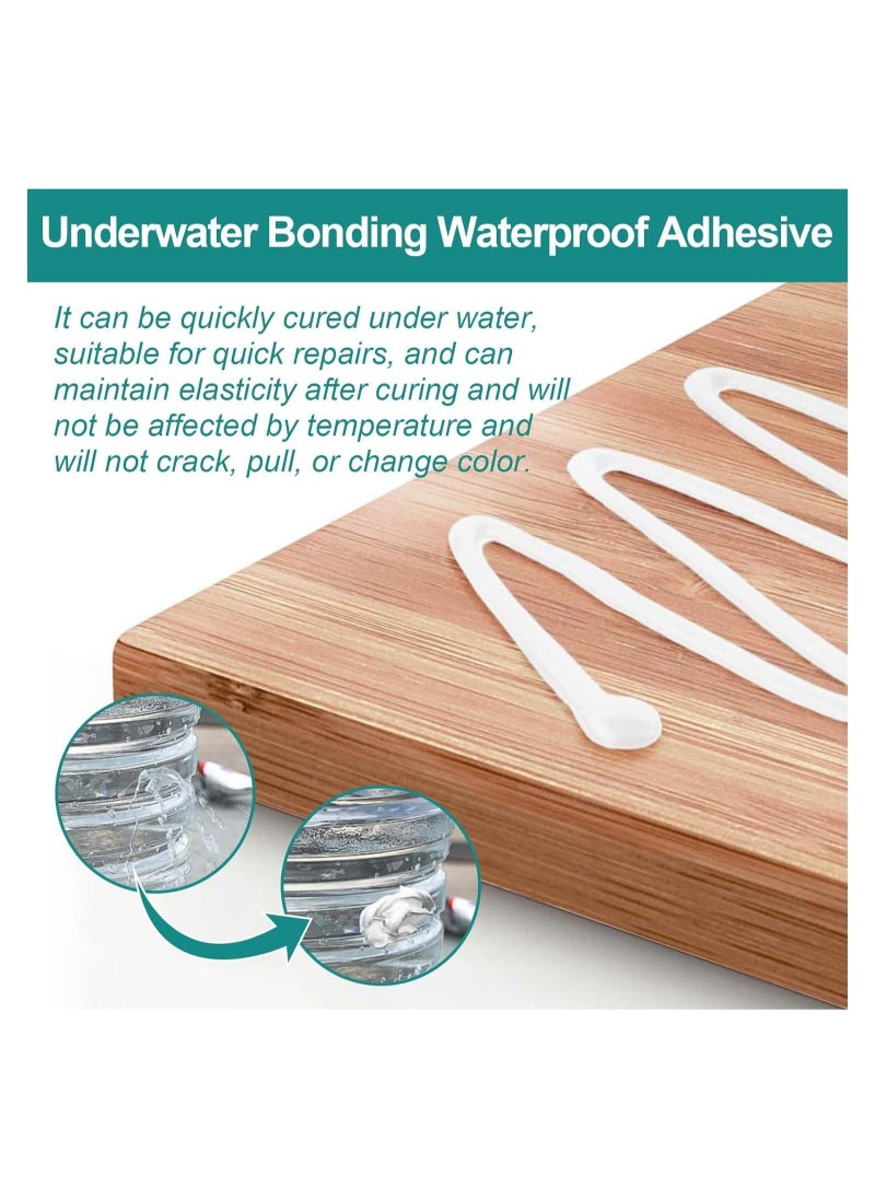 Captaintech Underwater Bonding Waterproof Adhesive, Underwater Bonding Sealant, Waterproof Underwater Glue for Pool Tiles Glass, Heavy Duty Leakage Plugging Adhesive Underwater Sealant (2PCS, 120ML)  - Image 5