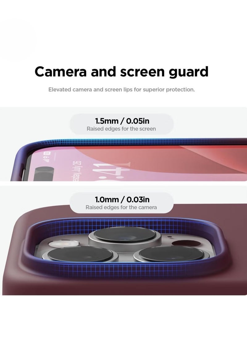 ELTRAZONE iPhone 16 Pro Case Cover – Burgundy, Full Body Protection, Shockproof, Slim Design with Anti-Scratch Soft Microfiber Lining - Image 3