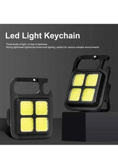 Reko 3 Pack Rechargeable Keychain Mini Flashlight, 800Lumens COB Bright Rechargeable Keychain Flashlights  - Image 3