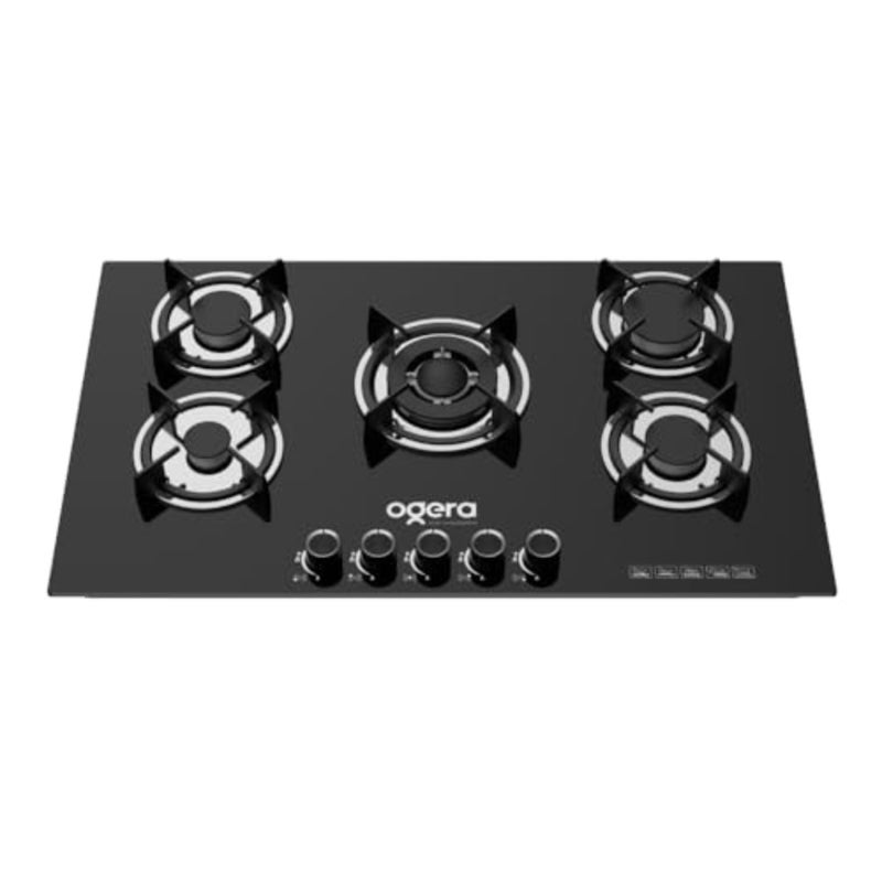 5-in-1 Built-In Gas Hob OG3021GC for Kitchen Use, Black Stainless Steel, Auto Ignition Low Gas Consumption, Efficient Heating, 2 Years Warranty - Image 1