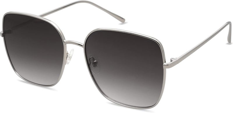 Sojos Trendy Oversized Square Metal Frame Sunglasses for Women Men Retro Big Flat Lens UV Protection Sunglasses SJ1146 - Image 1