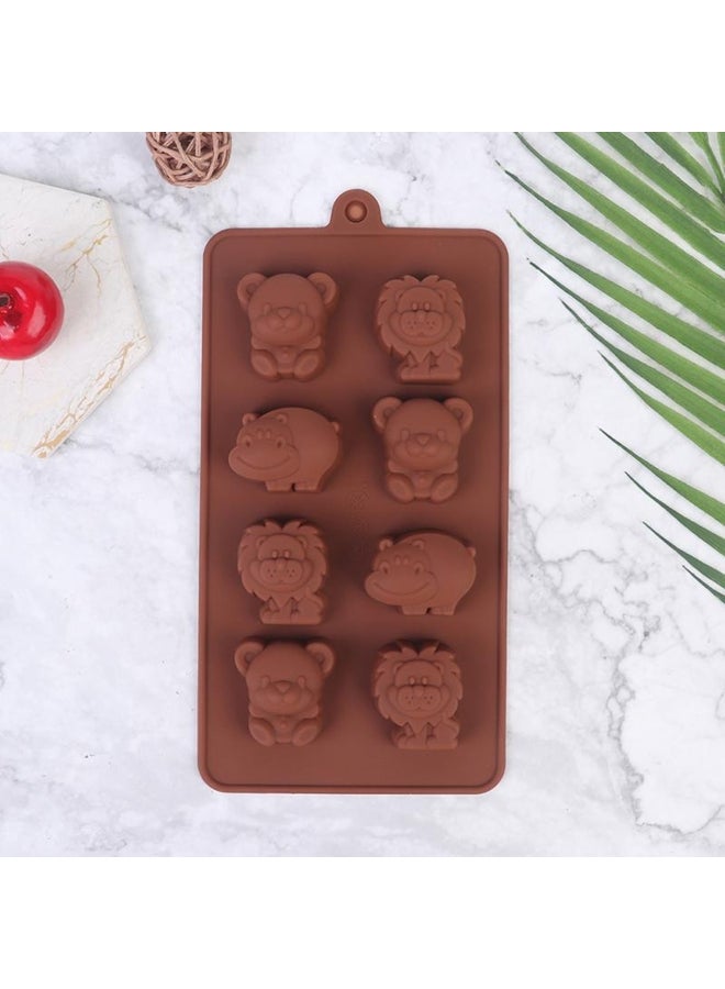 Animal Silicone Mold Hippo Lion Bear Shape Chocolate Soap Cake Diy Kitchenware