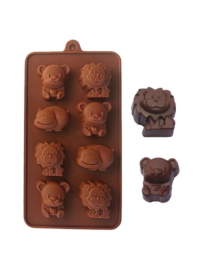 Animal Silicone Mold Hippo Lion Bear Shape Chocolate Soap Cake Diy Kitchenware