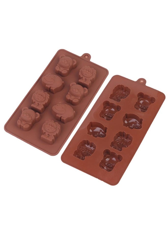 Animal Silicone Mold Hippo Lion Bear Shape Chocolate Soap Cake Diy Kitchenware
