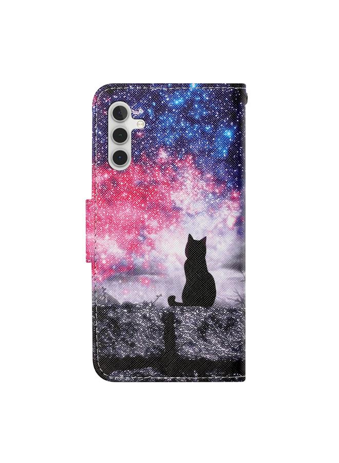 S-TOP Case For Samsung Galaxy S24+ 5G Colored Drawing Pattern Leather Phone Case - Image 4