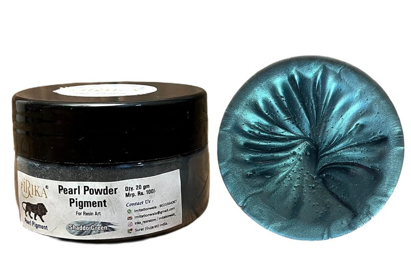 IRIKA IRIKA Resin Art Combo Pack Shadow Green Pearl Pink Powder Pigments 20g Each 50g UV Hard Resin NonToxic Best for Crafting  - Image 3