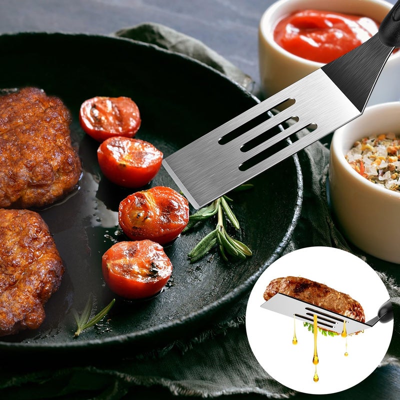 volikos Small Spatula 2 PCS, Mini Serving Spatula for Kitchen Use, Metal Spatula for Serving and Turning, Ideal for Pancakes, Brownies, Desserts, Cookie, Eggs or Small Pan - Image 5