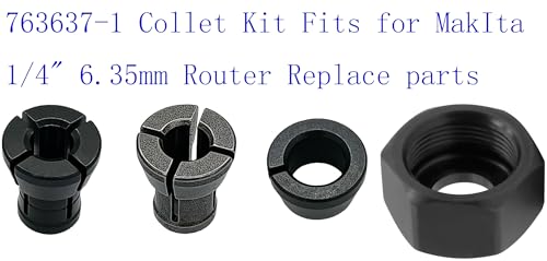VIGORVIL 763637-1 Collet Kit Fits for MakIta 1/4" 6.35mm Router Replace parts - Image 2