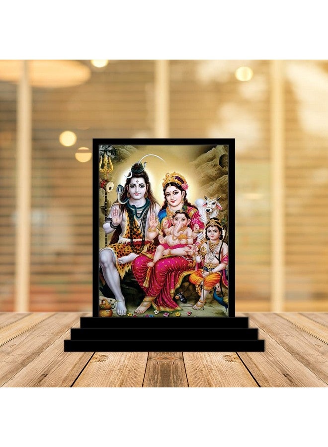 Vprint Shiv parivar murti Shiv Parivar Statues Figurine Showpiece Traditional Wooden Shiv Parivar Statues Pariwar Murti for Puja Room - Image 4