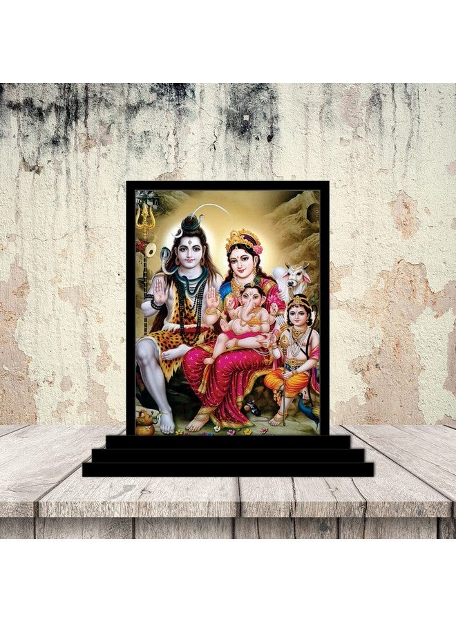Vprint Shiv parivar murti Shiv Parivar Statues Figurine Showpiece Traditional Wooden Shiv Parivar Statues Pariwar Murti for Puja Room - Image 5