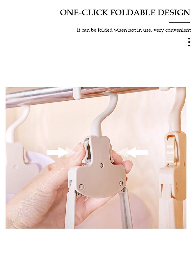 DUNISO 20pcs Portable Travel Hangers Retractable Folding Clothes Hangers Drying Multifunctional Foldable Garment Wardrobe Rack Closet Storage for Hotel Home Indoor Outdoor and Trip - Image 3