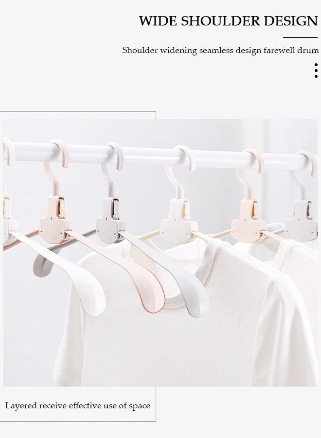 DUNISO 20pcs Portable Travel Hangers Retractable Folding Clothes Hangers Drying Multifunctional Foldable Garment Wardrobe Rack Closet Storage for Hotel Home Indoor Outdoor and Trip - Image 5