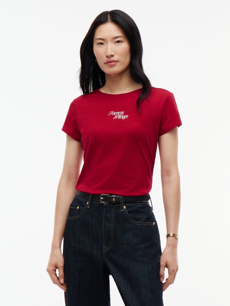 TOMMY HILFIGER Slim T-shirt with TH logo - Image 1