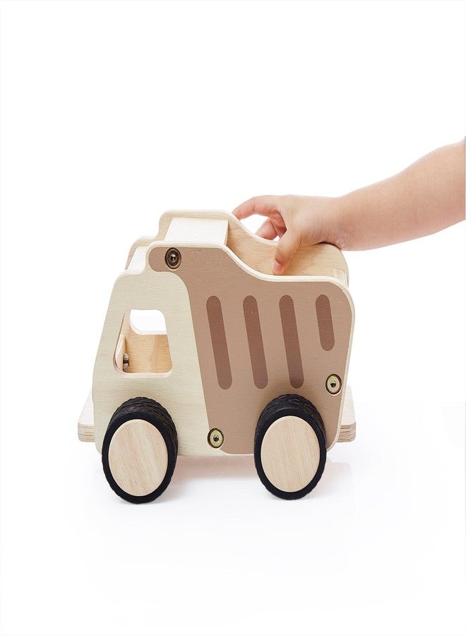 Guidecraft Wooden Dump Truck: Vehicle Play Set, Kids Learning and Educational Dramatic Play Toy - Image 3