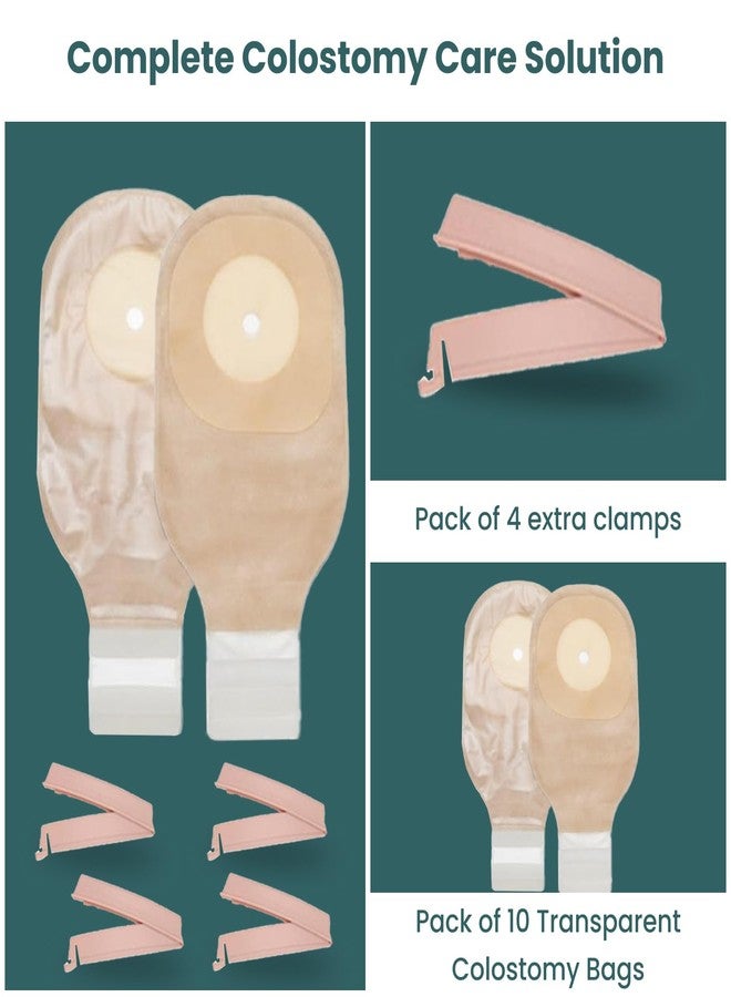 MED Slim Ostomy Pouch System with Transparent Colostomy Bag & Reusable Clamp | Odour Control (10) - Image 4