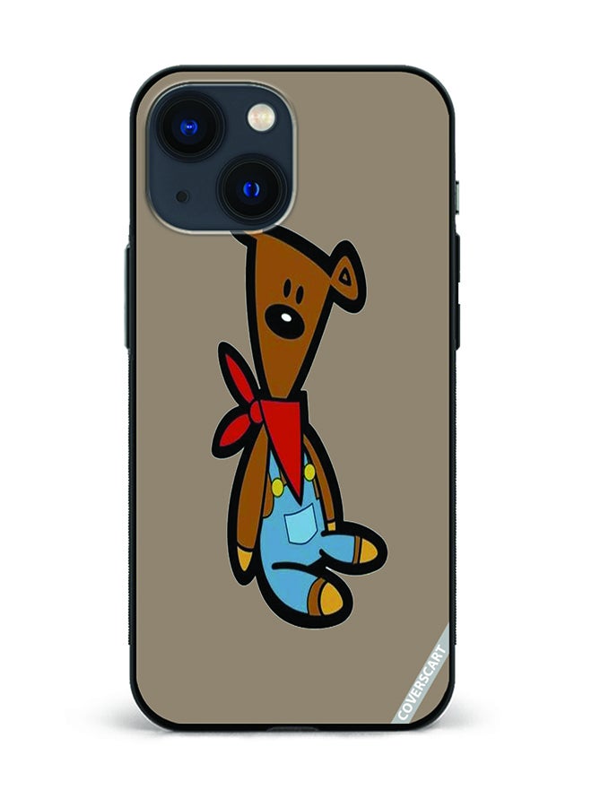 Protective Case Cover For Apple iPhone 13 Mini Mr Bean Bear Design Multicolour