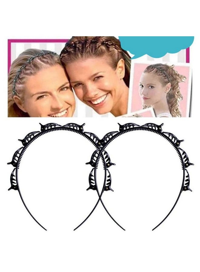 CHANDERKASH 2Pcs Double Layer Twist Plait Plastic Hair Band with 3pcs Sizes Donut Bun Maker Accessories|Puff Juda Bun Shaper |Messy Bun Scrunchie - Image 4