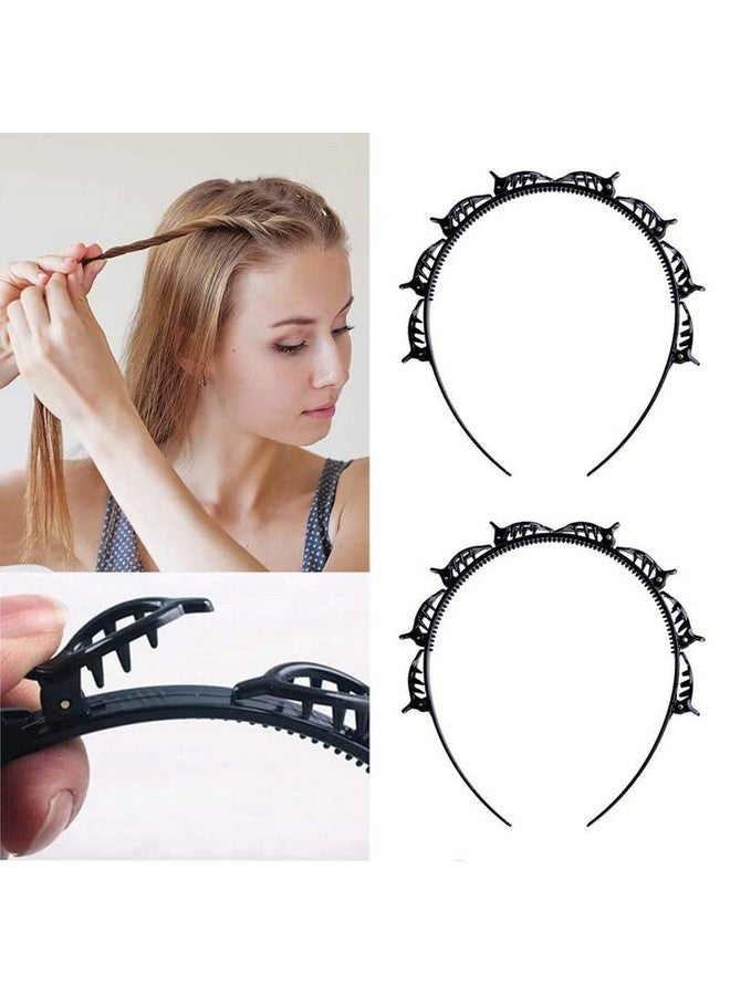 CHANDERKASH 2Pcs Double Layer Twist Plait Plastic Hair Band with 3pcs Sizes Donut Bun Maker Accessories|Puff Juda Bun Shaper |Messy Bun Scrunchie - Image 2