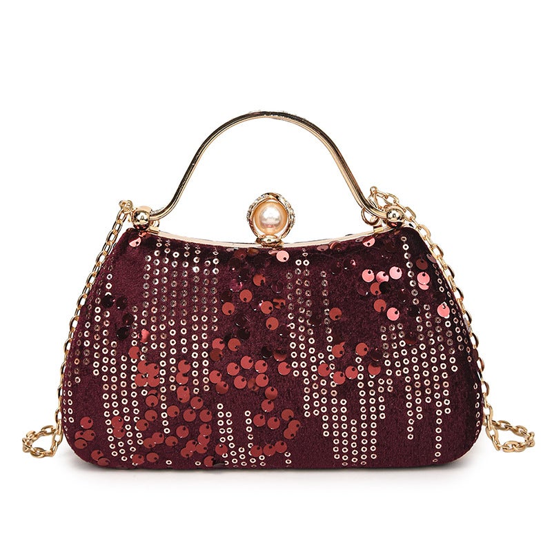 Banquet Dinner Bag Women'S Shoulder Metal Handbag Glitter Sequin Fish Scale Bag Ins Evening Dress Women'S Bag - Image 1