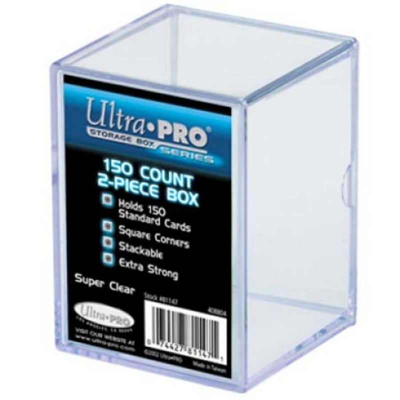 Ultra PRO 81147 2-Piece 150 Count Clear Card Storage Box