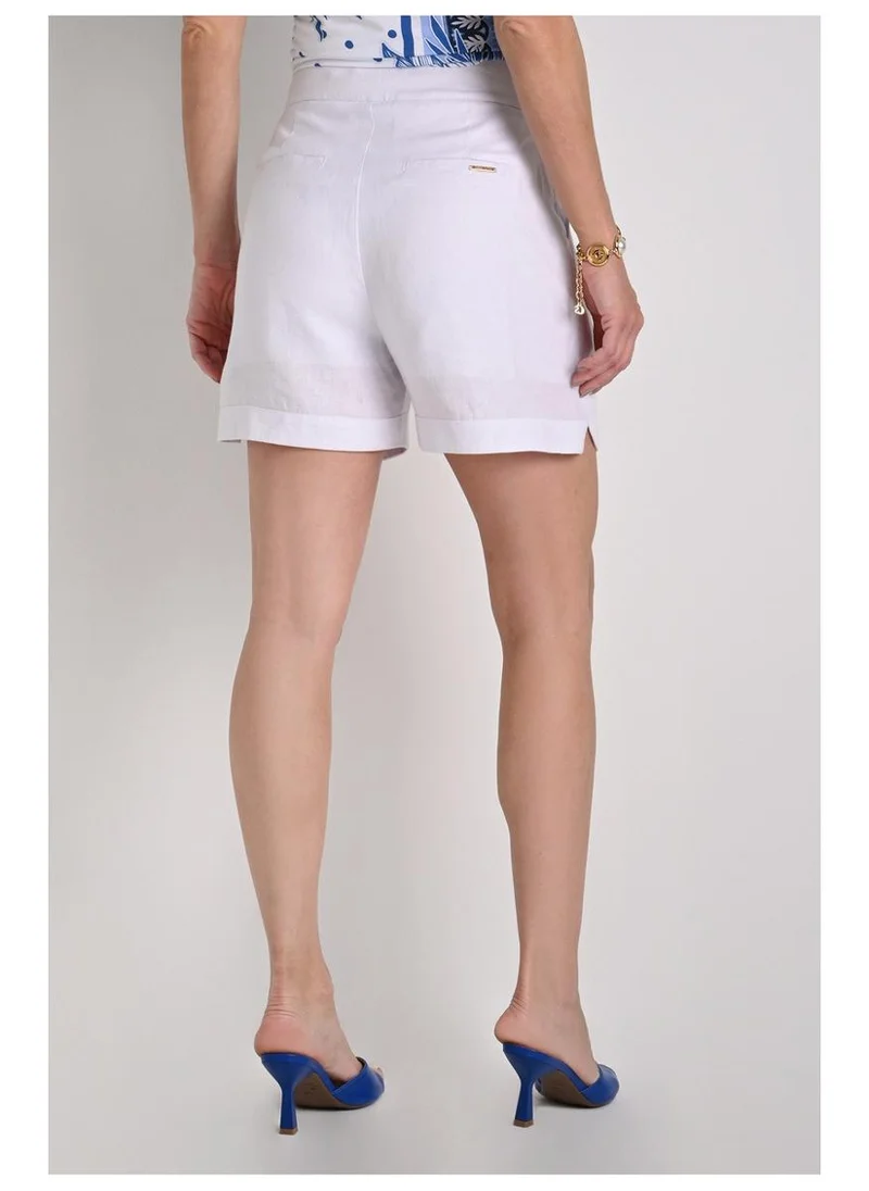 Differentiated Hem Bianco Shorts
