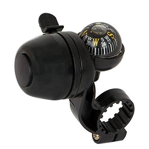 FASTPED® Plastic Bicycle Navigation Bike Compass and Handlebar Bell (Black) - Image 1
