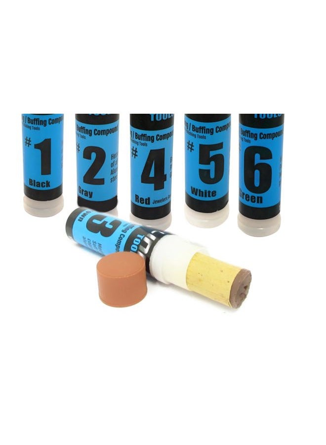 LINE10 Tools Buffing and Polishing Compound for Metal, Set of 6 - Image 2