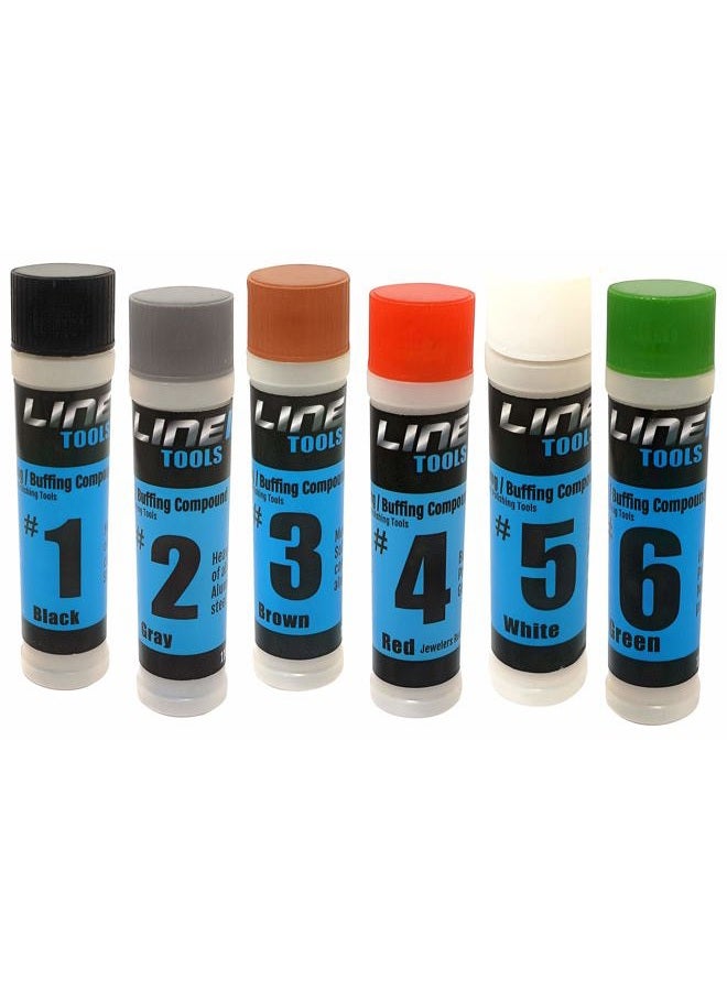 LINE10 Tools Buffing and Polishing Compound for Metal, Set of 6 - Image 1