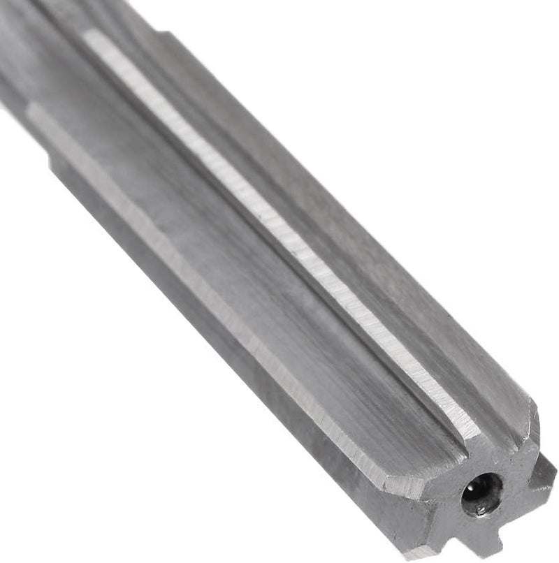 uxcell Chucking Reamer 9mm, H7 HSS Lathe Machine Reamer 6 Straight Flutes, Round Shank Milling Cutting Tool, Metric Reaming Drill Bit for Stainless Steel Metal Hole - Image 3
