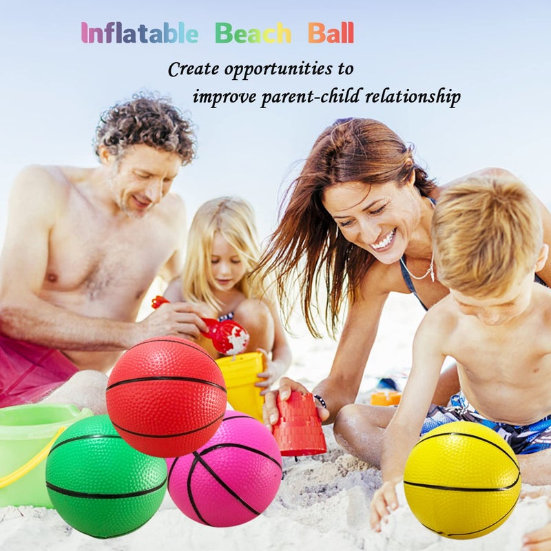 Dshengoo 12 Pcs 5 Inch Mini Basketballs Colorful Rubber Inflatablebasketball Pool Kick Balls Toy With Inflation Pump For Indoor Mini Basketball Hoop Beach Sports Game Party Favor - Image 5