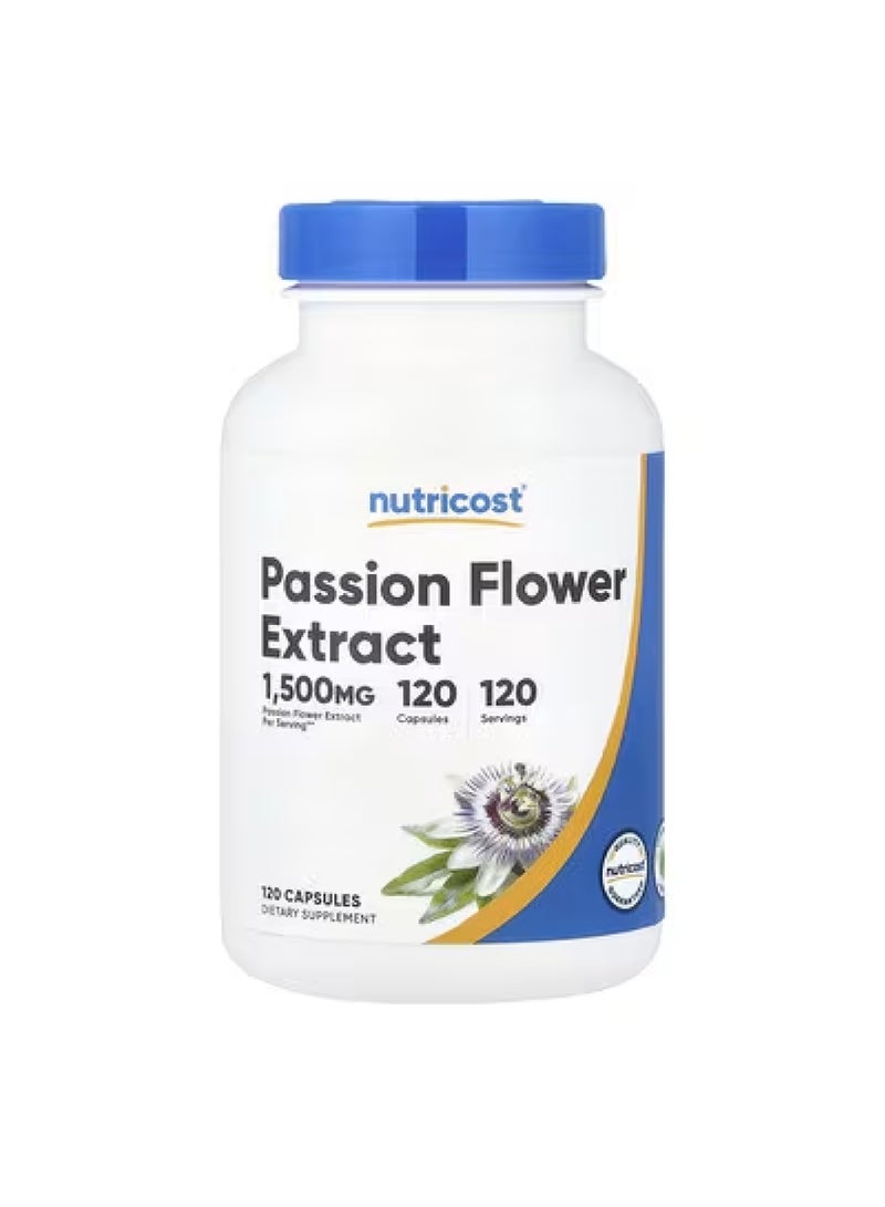 مستخلص زهرة الآلام، 1500 ملغ، 120 كبسولة