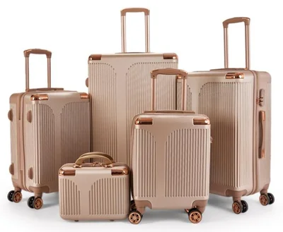 LIMRA Luggage set 5 pieces travel Bags with a distinctive design from limra Gold