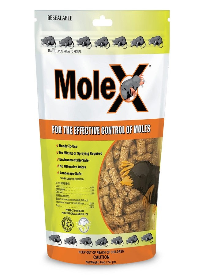 MouseX RatX EcoClear Products 620204, MoleX All-Natural Non-Toxic Humane Mole Killer Pellets, 8 oz. Bag - Image 1