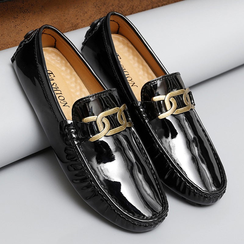 Men'S Shiny Slip-On Business Shoes, Lightweight And Simple Slip-On Loafers, Formal Large Size Men'S Shoes - Image 2