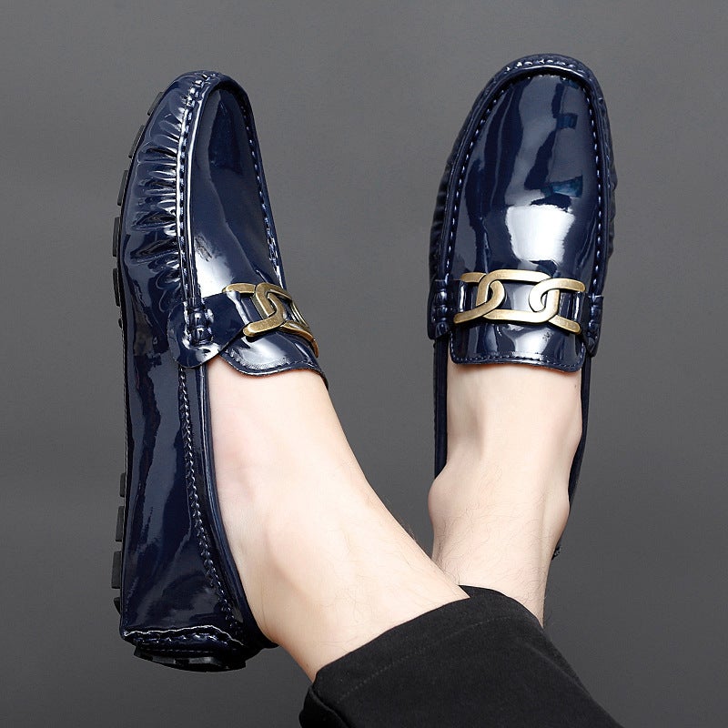Men'S Shiny Slip-On Business Shoes, Lightweight And Simple Slip-On Loafers, Formal Large Size Men'S Shoes - Image 5