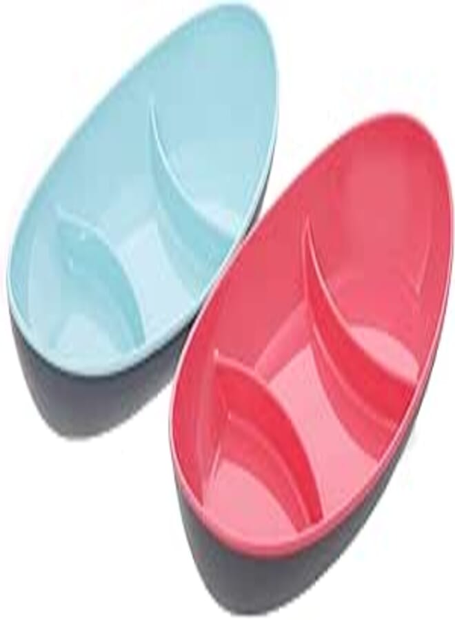 Gondol Aura Oval Plate - Divided ASSORTED COLORS (170 * 270 * 50 mm)