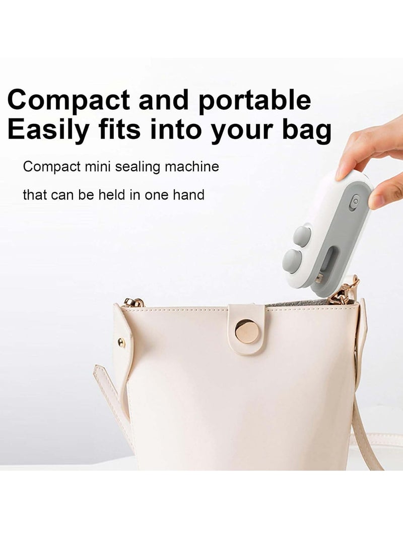 Bukela Mini Bag Sealer, Heat Bag Sealer with Cutter for Chips Snacks, Type C Rechargeable Handheld Bag Resealer Portable Plastic Sealer Heat Seal Vacuum Automatic Sealing Machine  - Image 4
