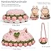 Voccim Handmade Crochet 17cm Doll Clothes 3PCS Doll Outfites Include Hats and Bag Cute Dolls Clothing Adorable Dress Up 15cm17cm Dolls Accessories for Gift Pink - Image 4