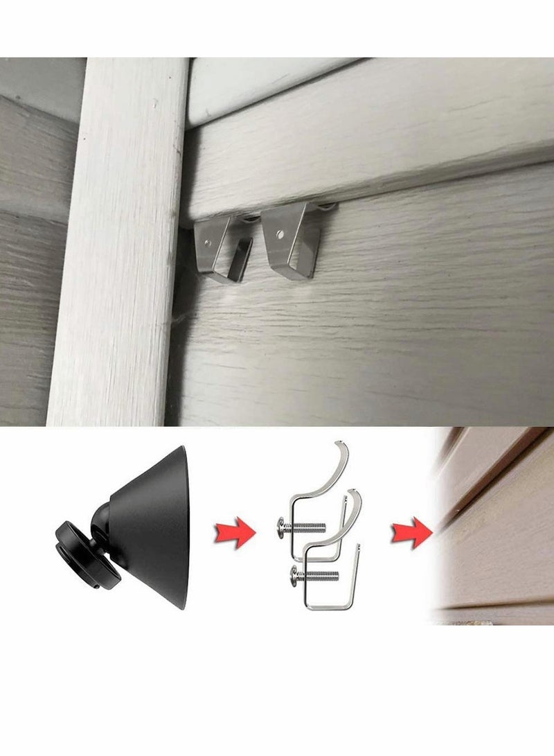 Zikra Vinyl Siding Hook, Non-Hole Outdoor Hanger Camera Mounting Clip, Stainless Steel Bracket for Blink Security System, Doorbell, Hanging Light, Trim (12Pcs) - Image 4